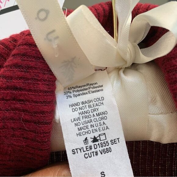 KNIT CARDIGAN BURGUNDY - Picture 6 of 8